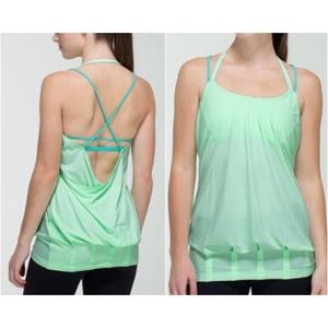 Lululemon Flow & Go Workout Tank Top in Teal size 6